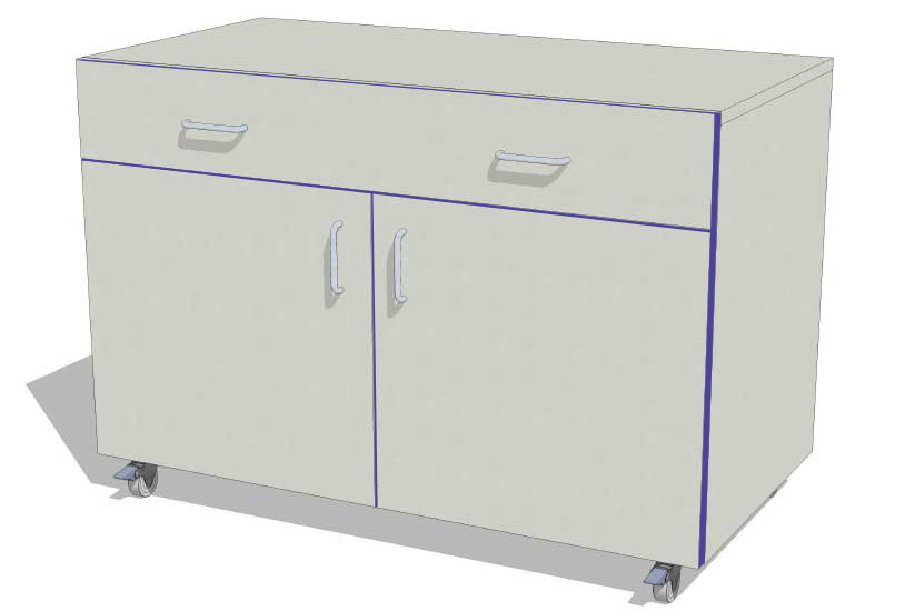 Lab Storage Cupboard with Drawer 1000mm